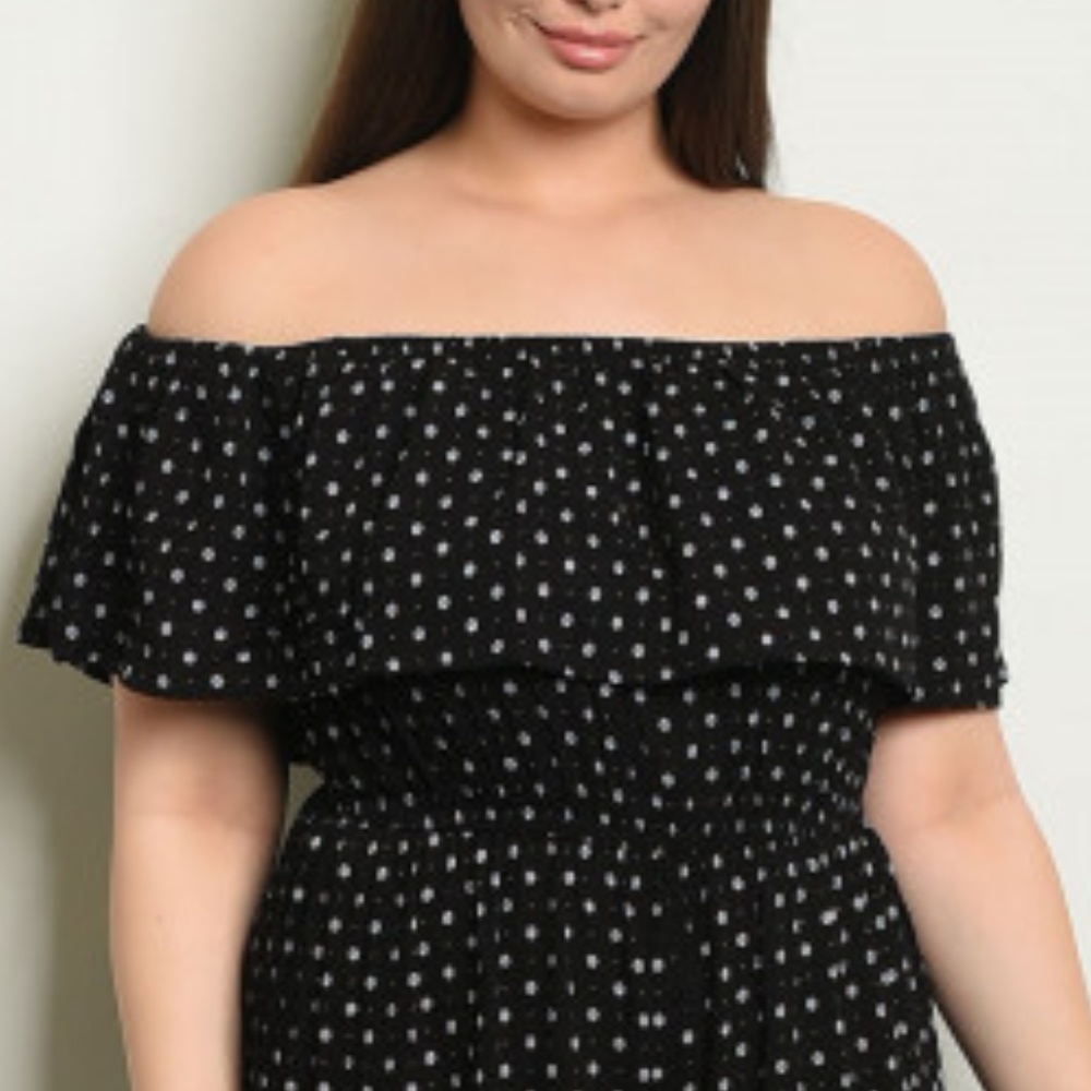 Last 1! 1X, 2X & 3X OFF SHOULDER JUMPSUIT - Picture 3 of 8